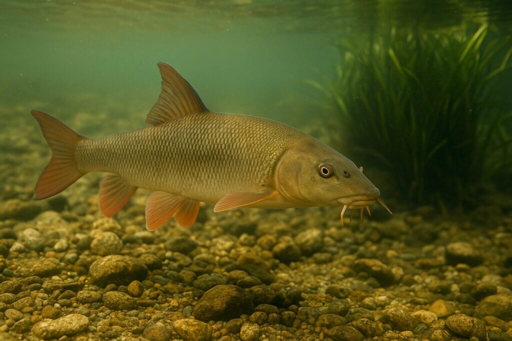 Die Barbe ist ein Zielfisch beim einfachen Grundangeln