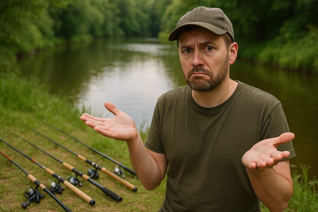Zu viele Ruten können den Angler verwirren